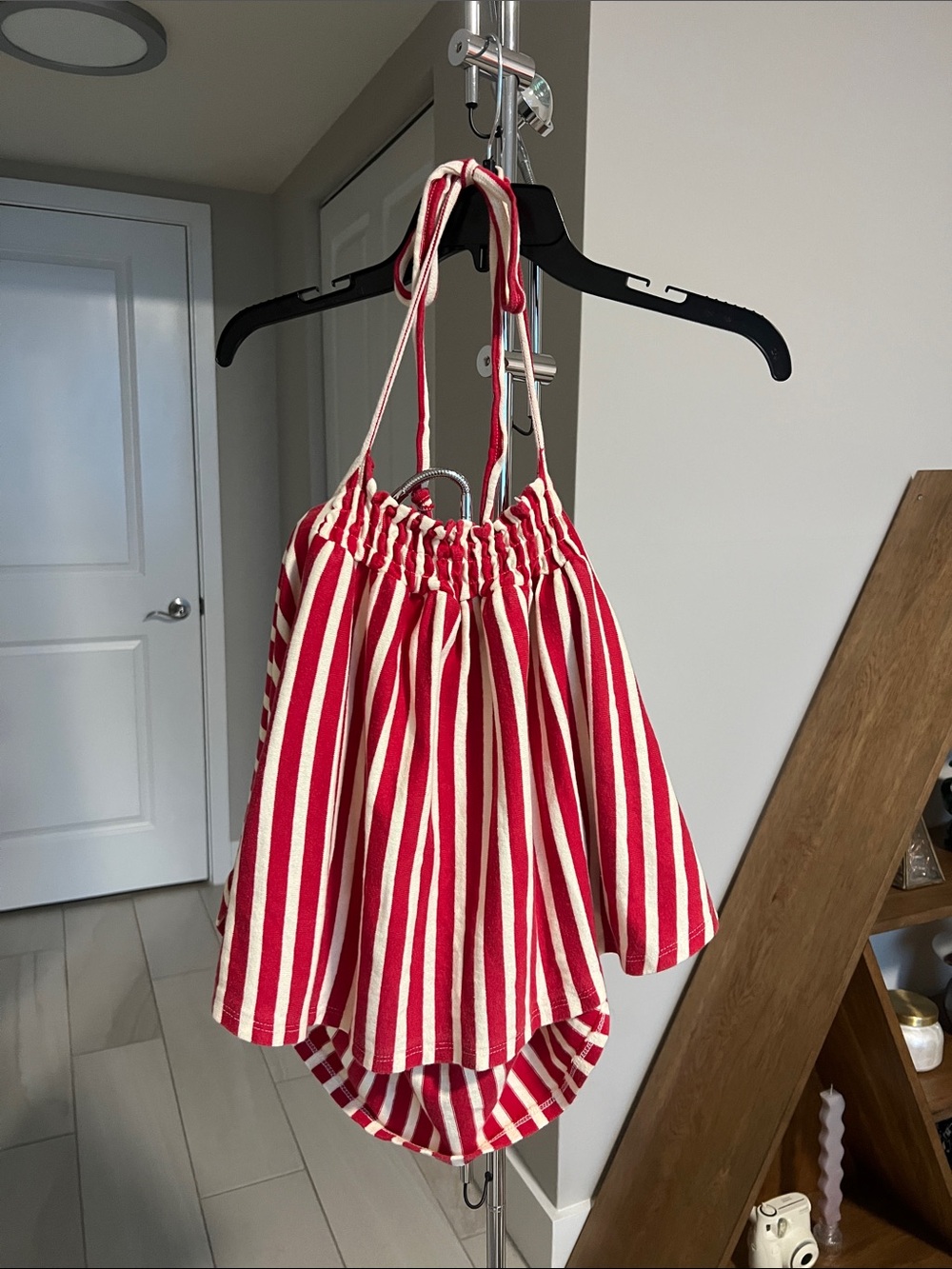 We The Free Red and White Striped Halter Top - Picture 3 of 5